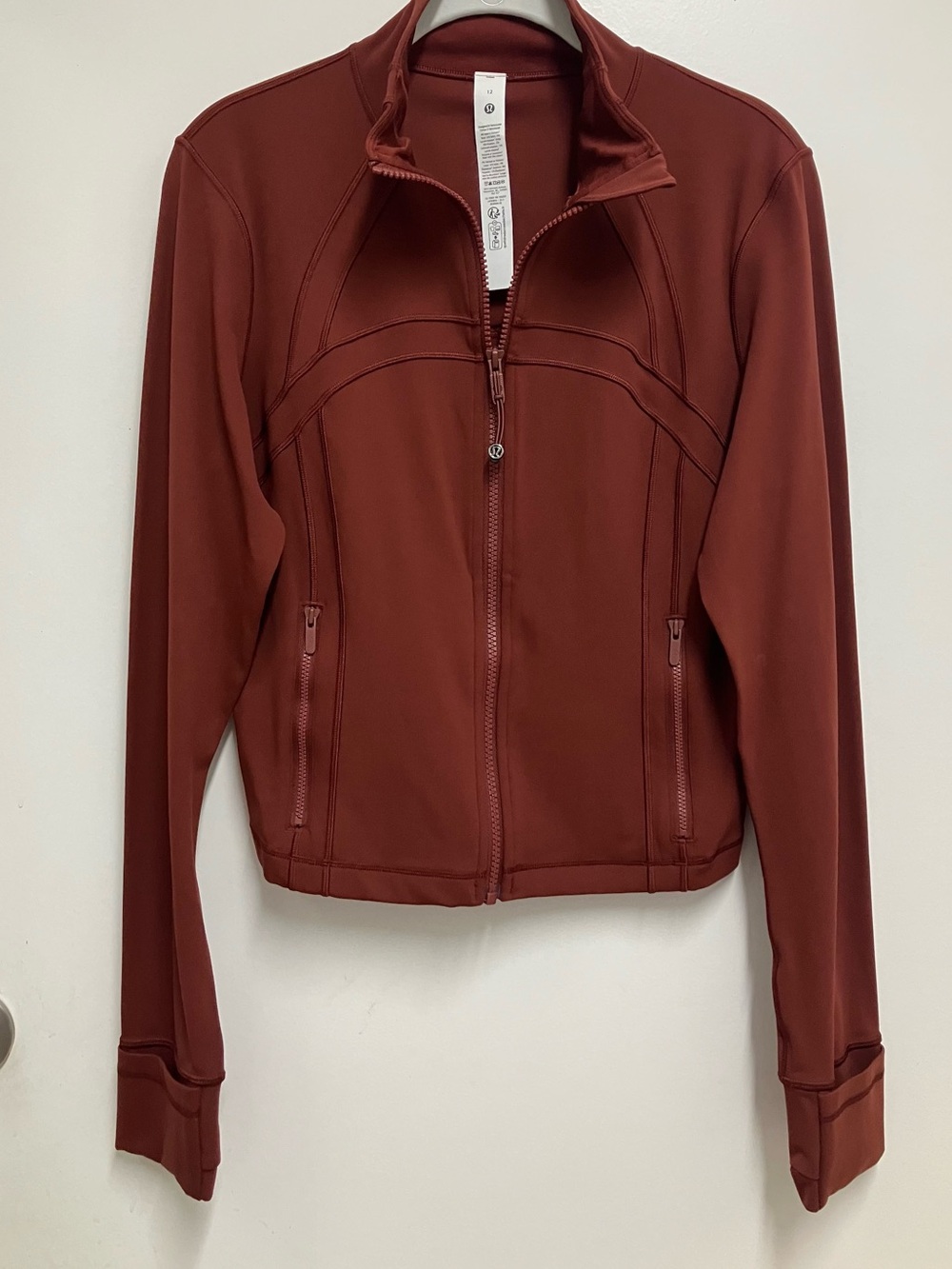 Lululemon Define Cropped Jacket Nulu color ROCKWOOD size 12